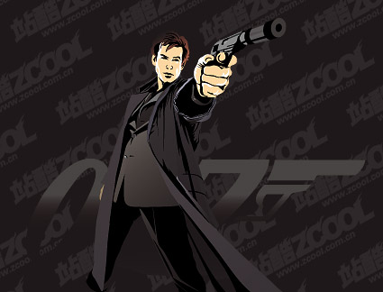 007 film personalities vector material