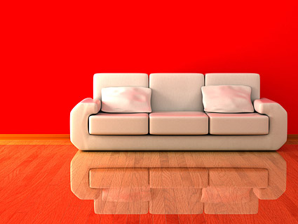 3D picture of white sofas material