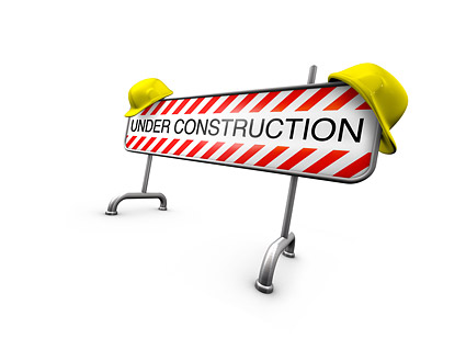 3D construction material roadblocks picture