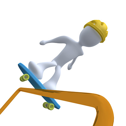 3D skate-boarding and little picture material