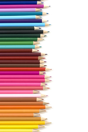 Array of color pencil picture material