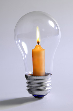 A different type of light bulb picture material