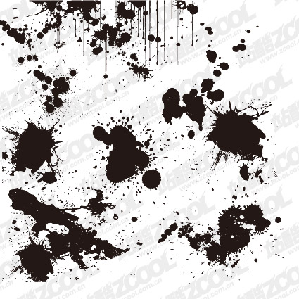 Practical ink blot vector material