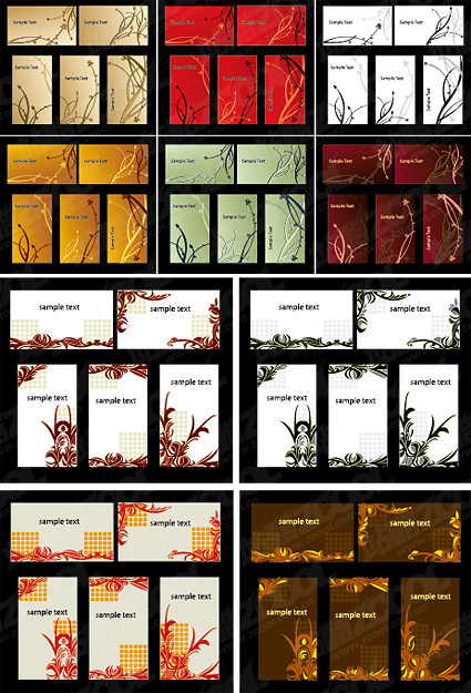 Fashion pattern card templates