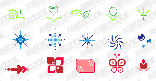 Simple elements vector graphics material