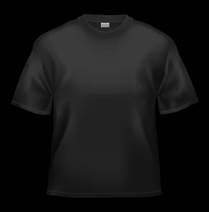 Blank black T-shirt picture material