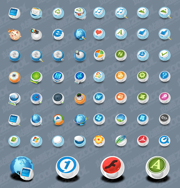 Classic circular icon in the system