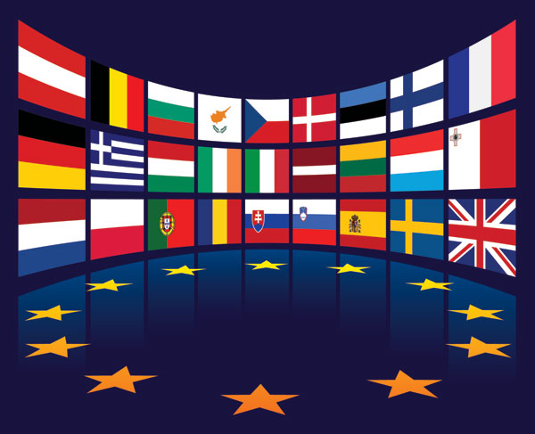 EU flag vector material