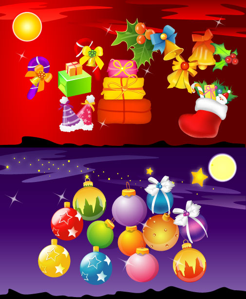 Christmas element vector material