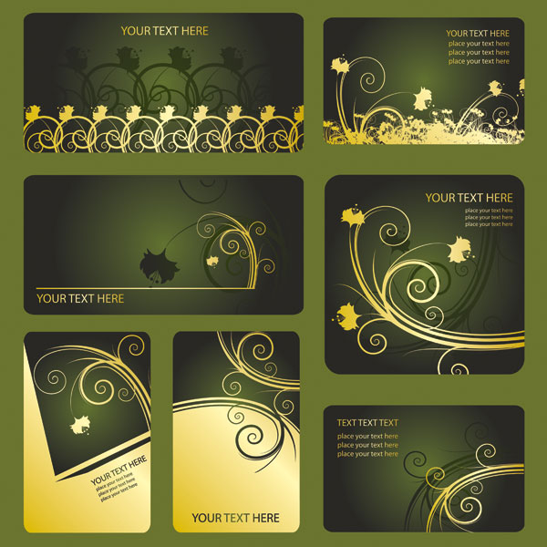Material pattern card template vector