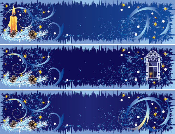Beautiful Christmas decorations banner Vector material
