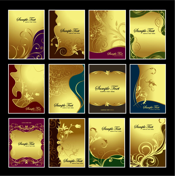 The theme of the golden pattern vector material