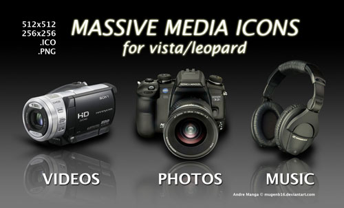 DV, camera, headset, SONY KONICA Icons