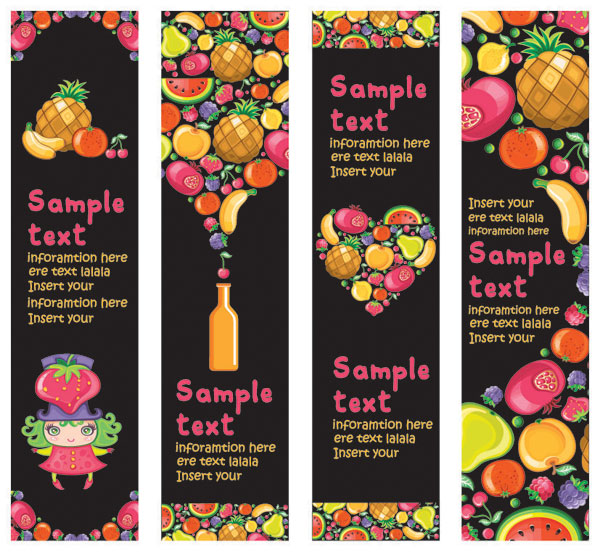 Fruit banner vector