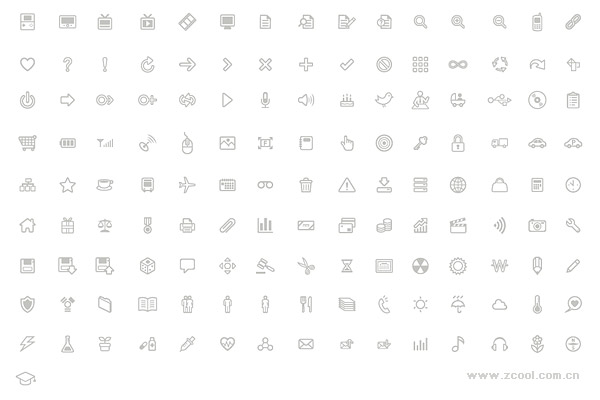 Simple lines of a number of practical small icon vector material