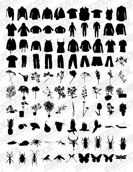1000 album various silhouette vector material-9