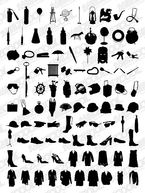 1000 album various silhouette vector material-8