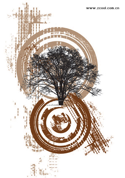 Vector illustration tree theme material