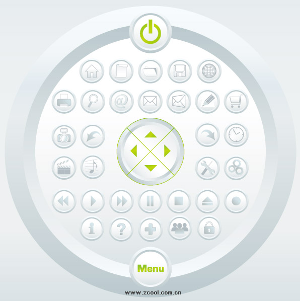 Multimedia play button icon icon vector material