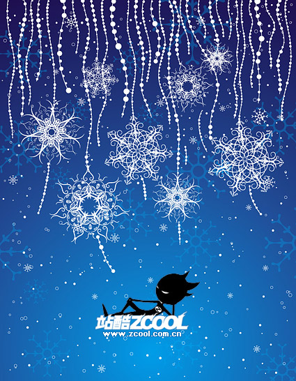 Special vector snowflakes background material