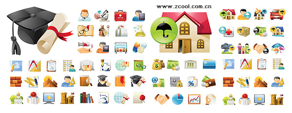 practical icon vector material