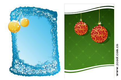 Christmas decoration 2 element vector material