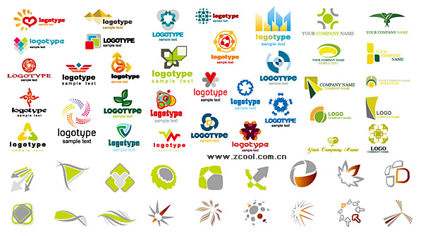 Variety of vector graphics logo material