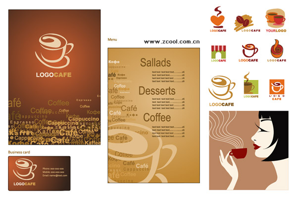 Coffee vector subject material