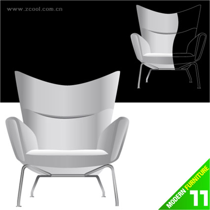 Fashion chair vector material-2