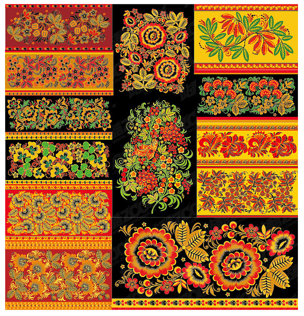 Classical pattern vector material Series -3 - lace pattern