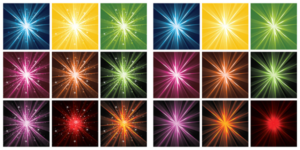Multi-color light radioactive material vector