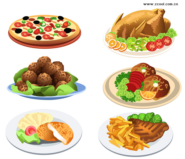 Western-style food vector material