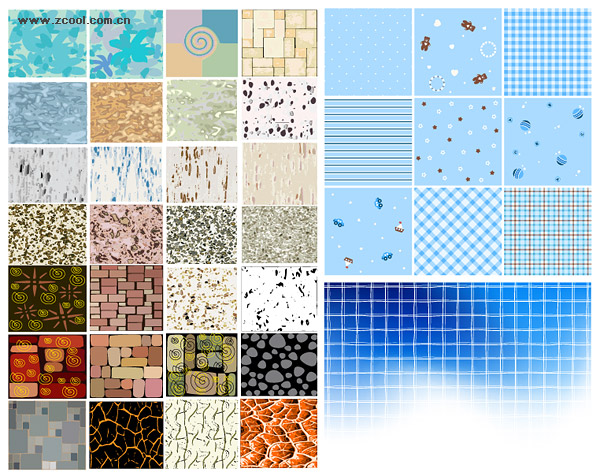 Vector number of a variety of background material