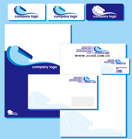 Enterprise VI simple blue template vector material