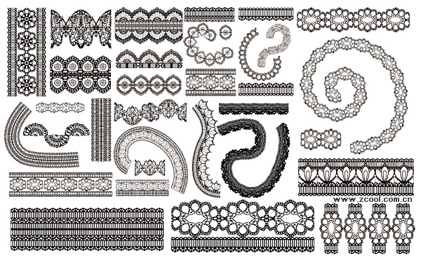Grace lace pattern vector material-2