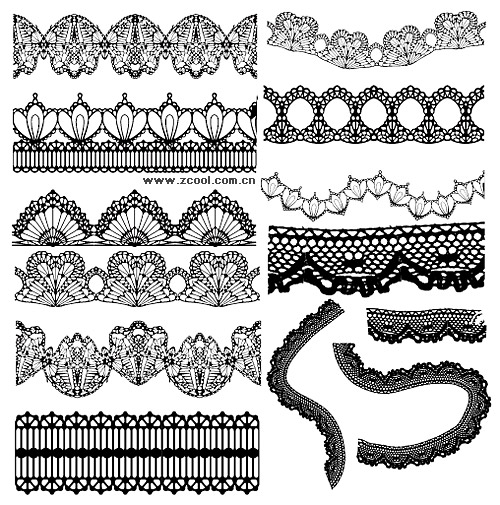 Grace lace pattern vector material