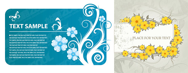 card vector fashion flowers pattern ma