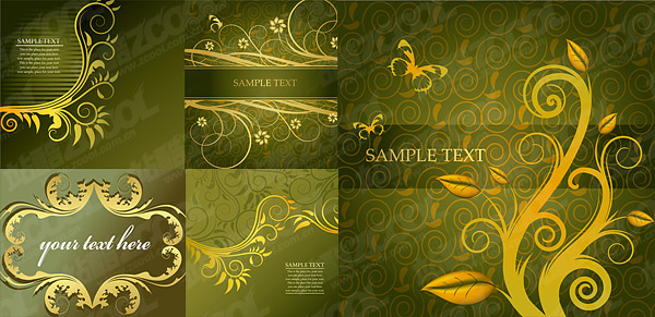 gorgeous fashion pattern vector material