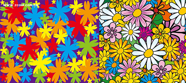 lovely flowers vector background material