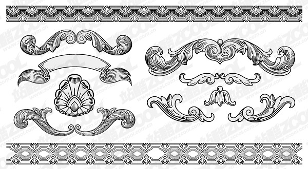 Continental lace pattern vector material