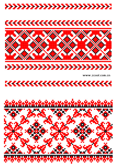 Pixel vector lace material