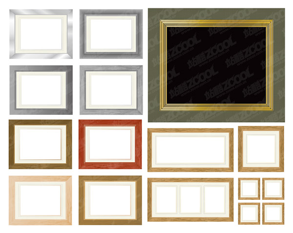 Variety of material frame vector