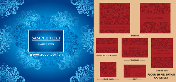 exquisite floral pattern vector material