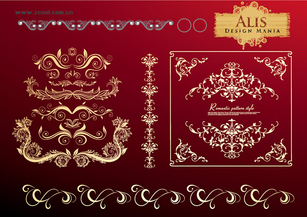 Continental practical lace pattern vector material