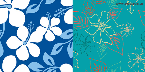 Vector flowers background material and practical