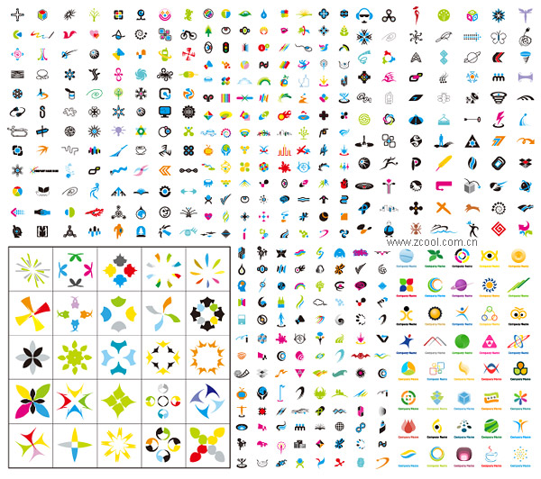 number of logo template vector graphics material