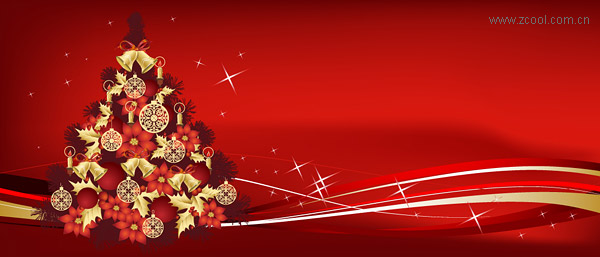 Christmas tree theme vector material