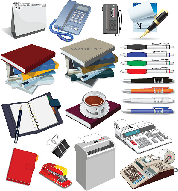 Office supplies vector material