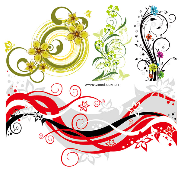 dynamic fashion pattern vector material