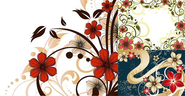 flower pattern vector style fashion material